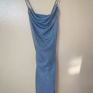 Blue Sparkly Mini Dress